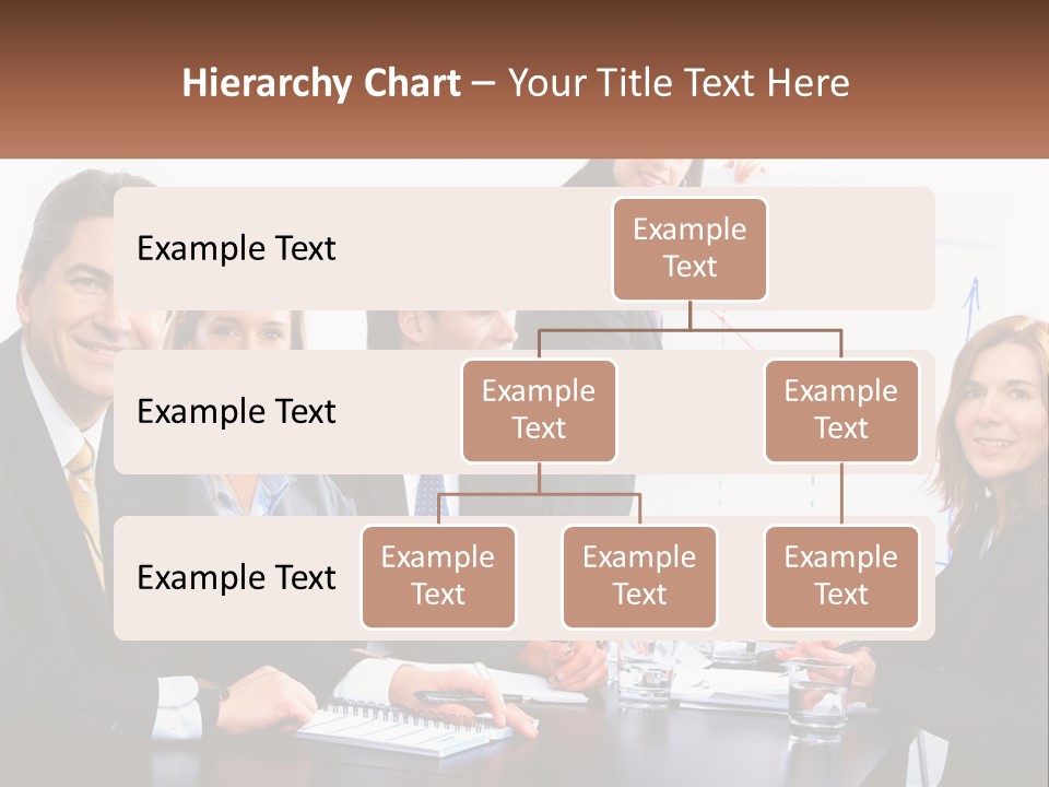 A Group Of Business People Sitting At A Table PowerPoint Template