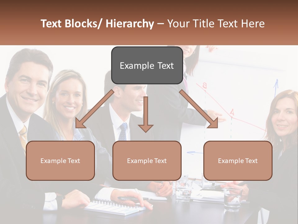 A Group Of Business People Sitting At A Table PowerPoint Template