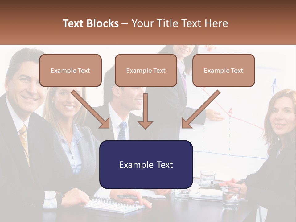 A Group Of Business People Sitting At A Table PowerPoint Template