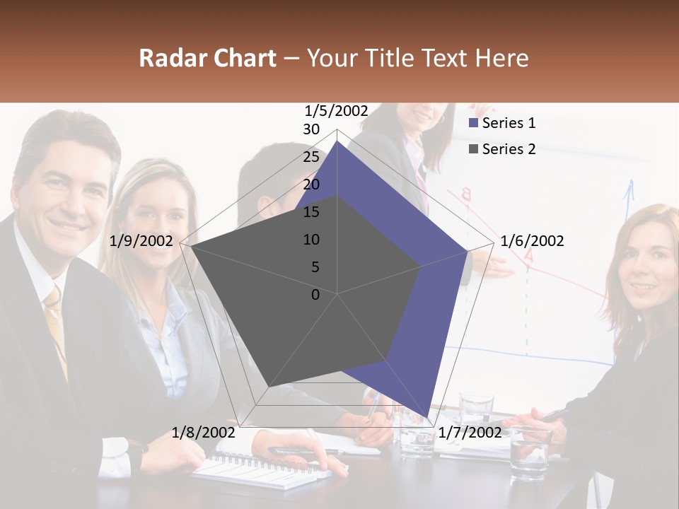A Group Of Business People Sitting At A Table PowerPoint Template