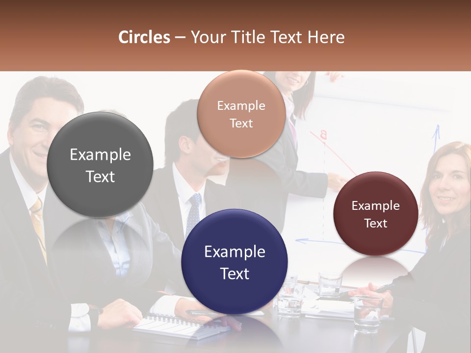 A Group Of Business People Sitting At A Table PowerPoint Template