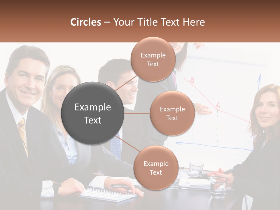 A Group Of Business People Sitting At A Table PowerPoint Template