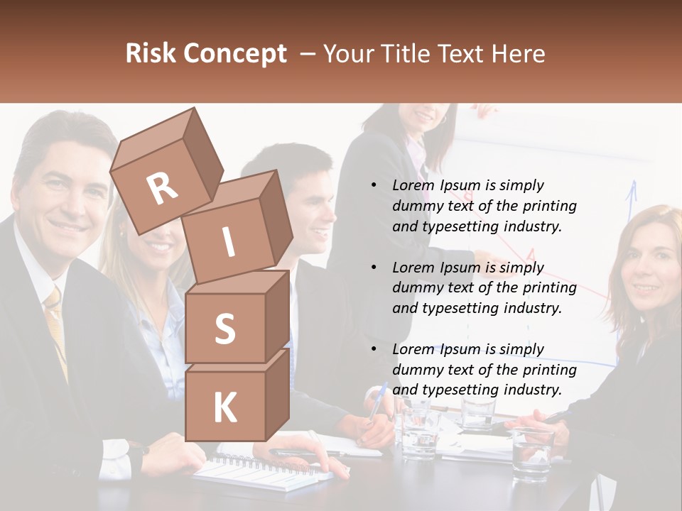 A Group Of Business People Sitting At A Table PowerPoint Template