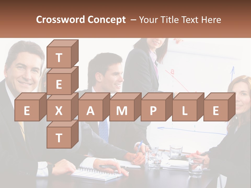 A Group Of Business People Sitting At A Table PowerPoint Template