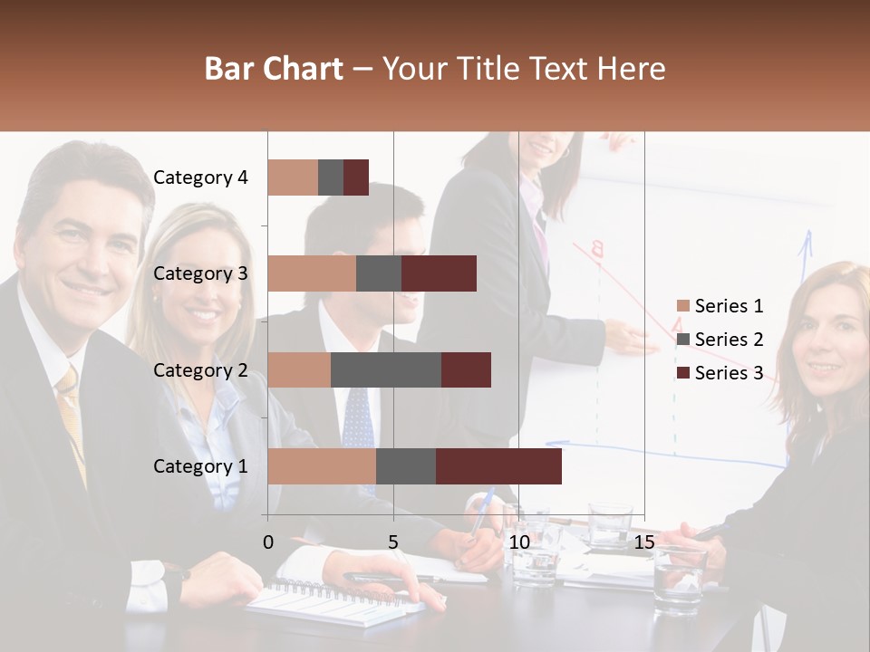 A Group Of Business People Sitting At A Table PowerPoint Template