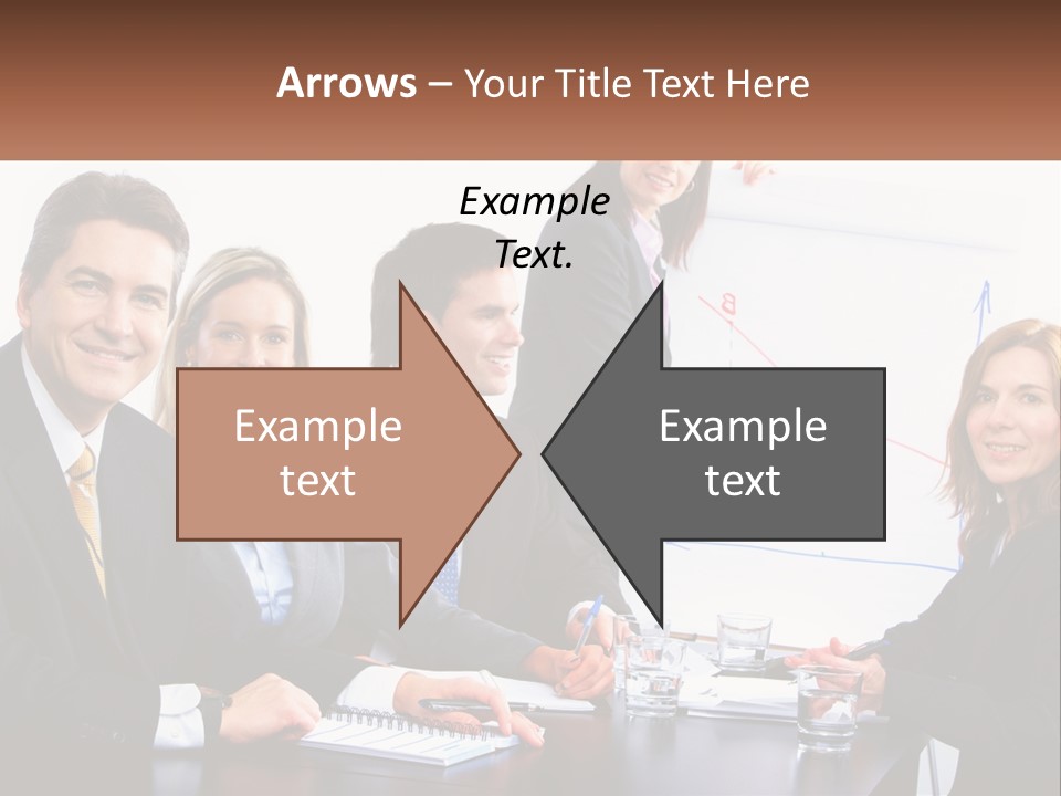 A Group Of Business People Sitting At A Table PowerPoint Template