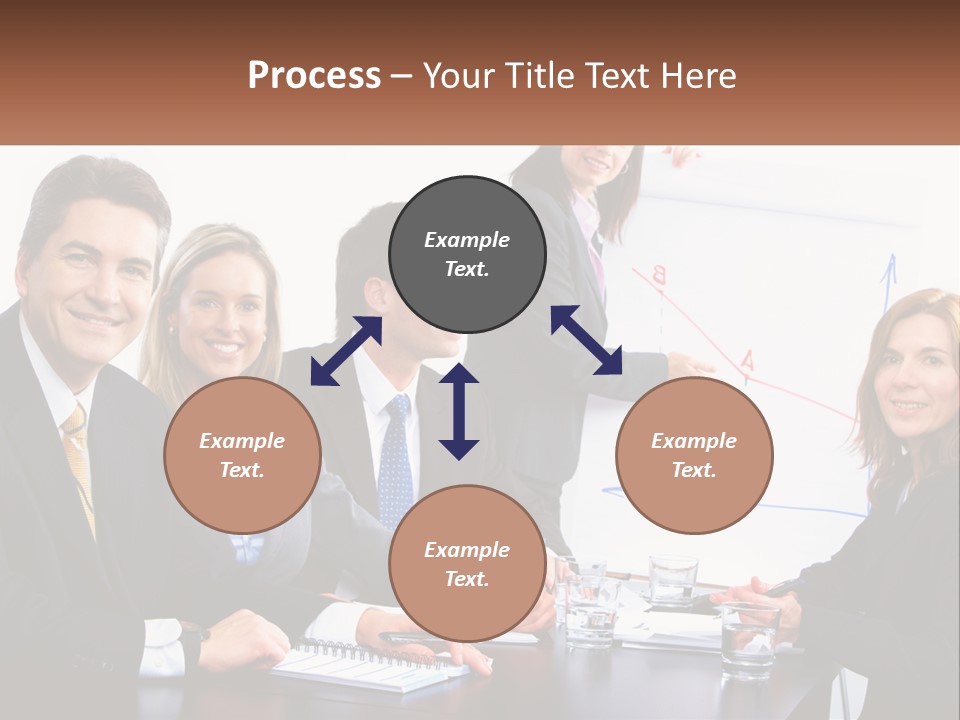 A Group Of Business People Sitting At A Table PowerPoint Template