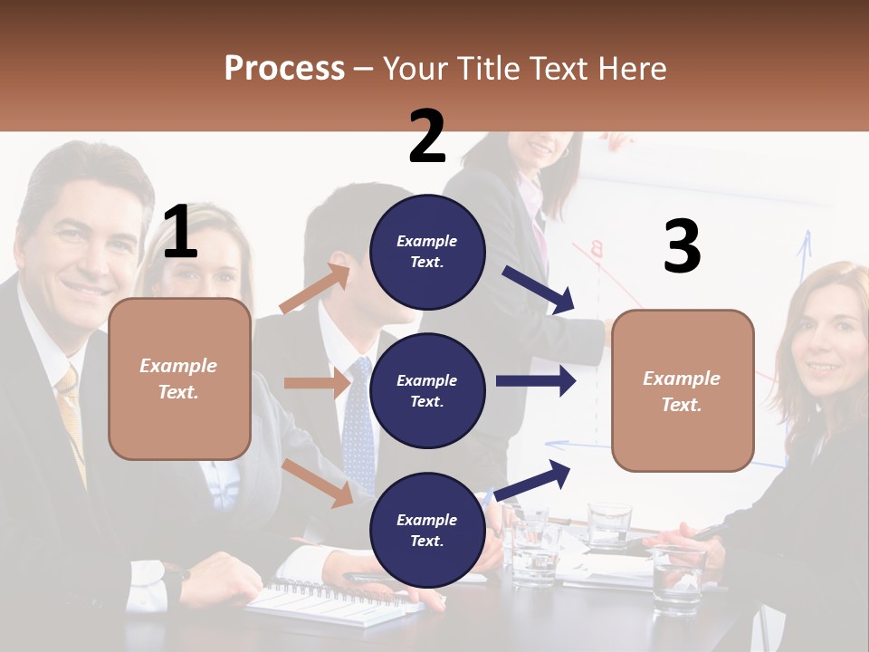 A Group Of Business People Sitting At A Table PowerPoint Template