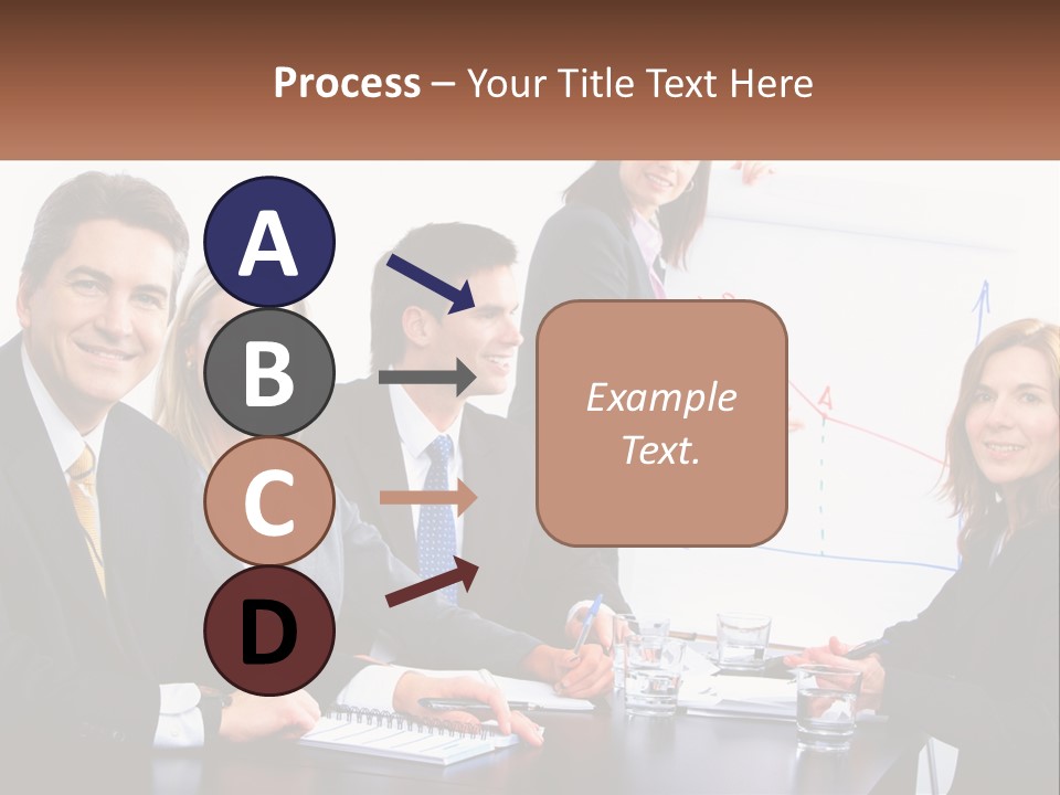 A Group Of Business People Sitting At A Table PowerPoint Template