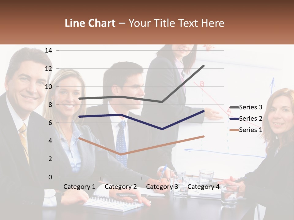 A Group Of Business People Sitting At A Table PowerPoint Template