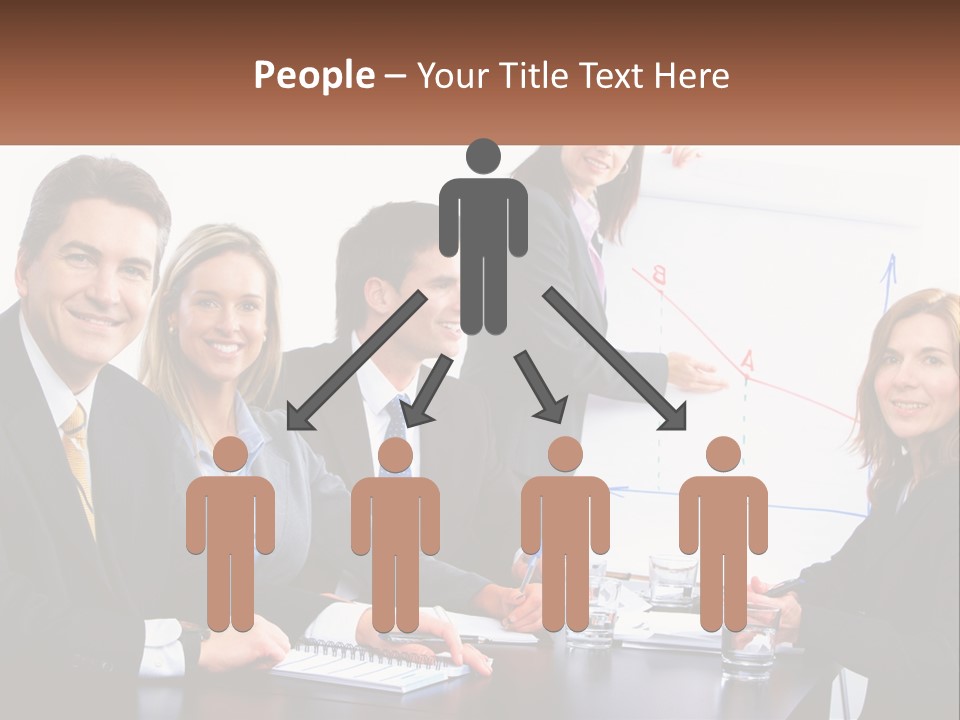 A Group Of Business People Sitting At A Table PowerPoint Template