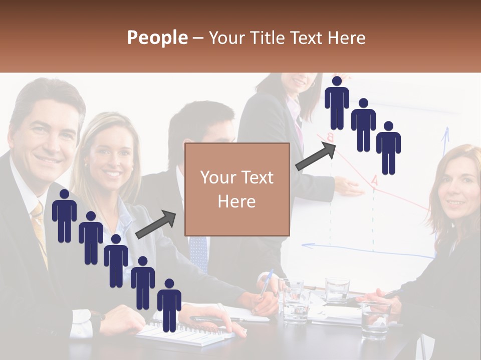A Group Of Business People Sitting At A Table PowerPoint Template