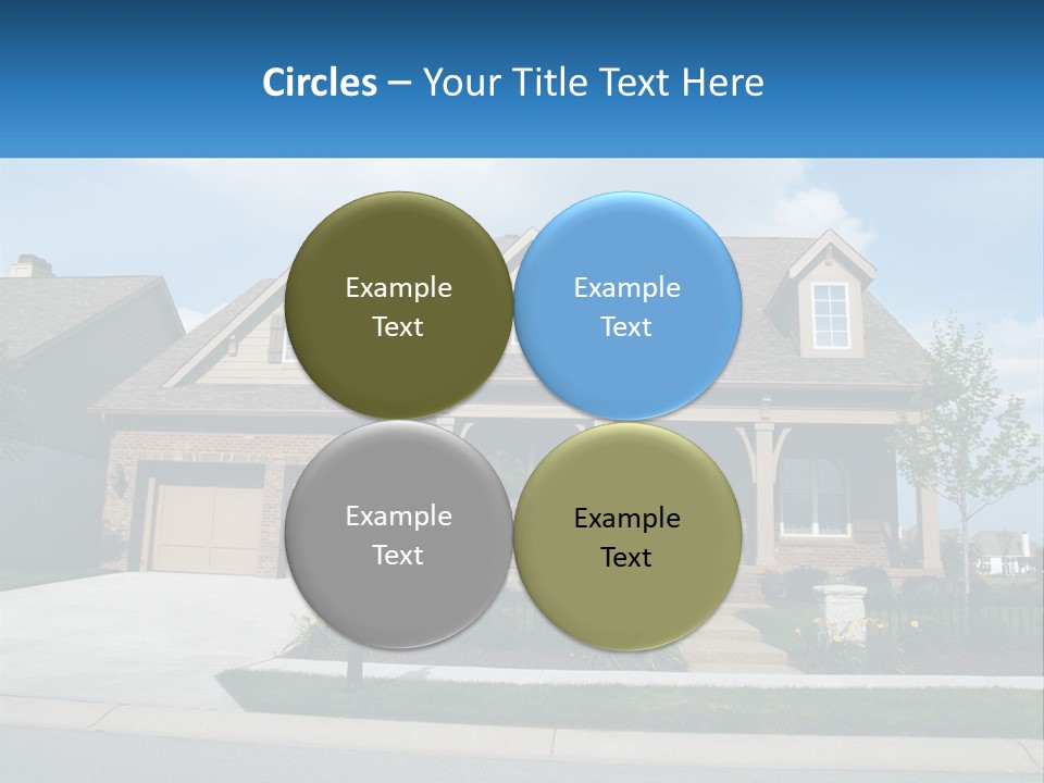 A House With A Gate And A Mailbox In Front Of It PowerPoint Template
