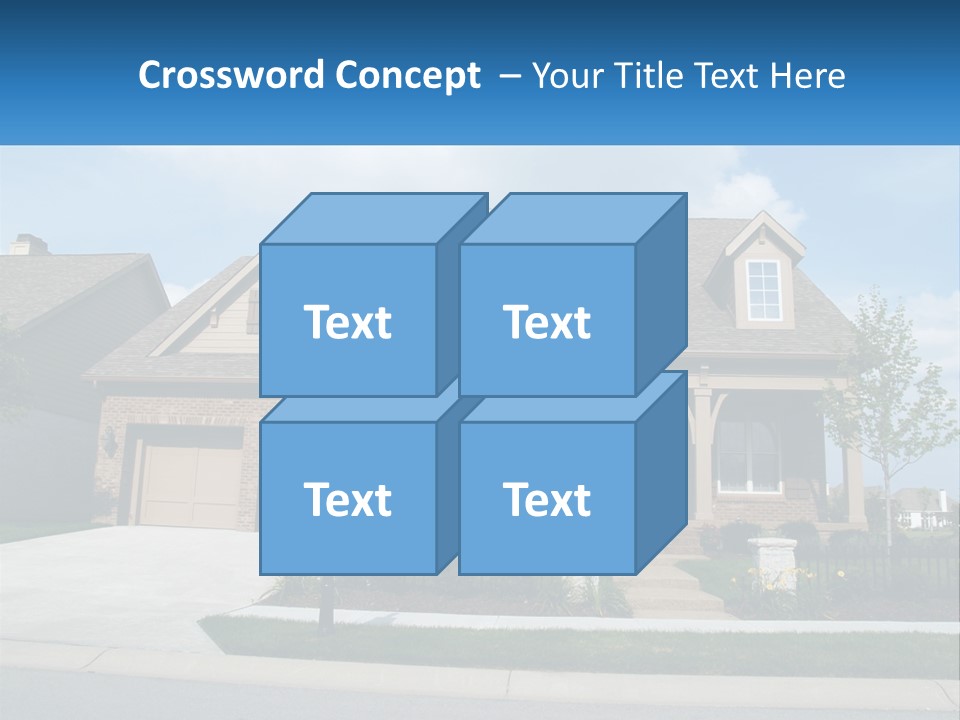 A House With A Gate And A Mailbox In Front Of It PowerPoint Template