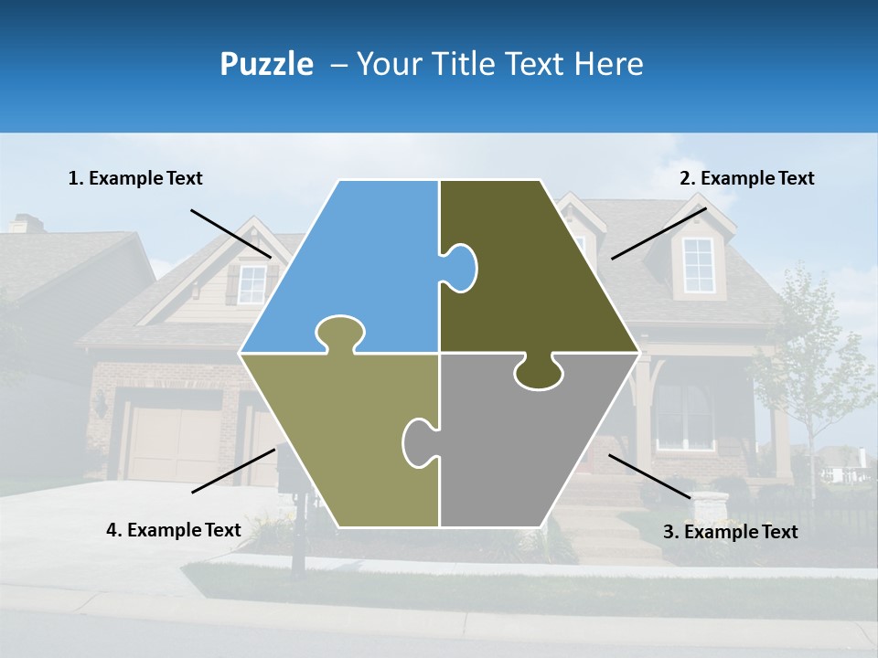 A House With A Gate And A Mailbox In Front Of It PowerPoint Template