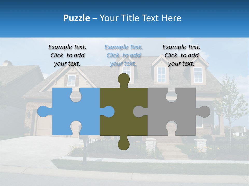 A House With A Gate And A Mailbox In Front Of It PowerPoint Template