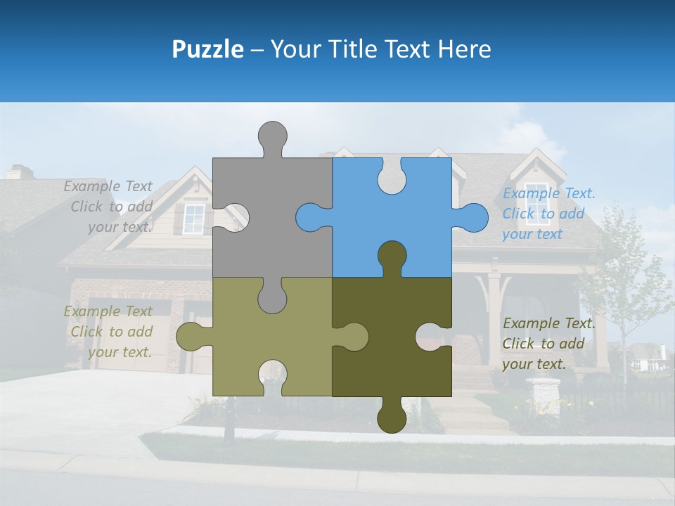 A House With A Gate And A Mailbox In Front Of It PowerPoint Template