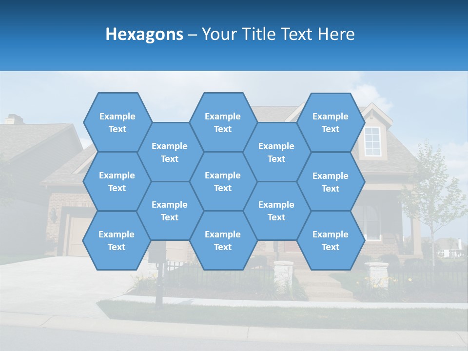 A House With A Gate And A Mailbox In Front Of It PowerPoint Template