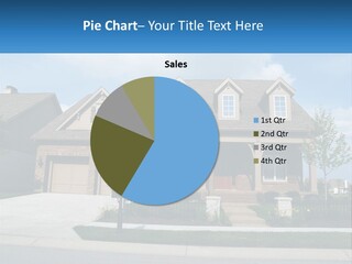 A House With A Gate And A Mailbox In Front Of It PowerPoint Template