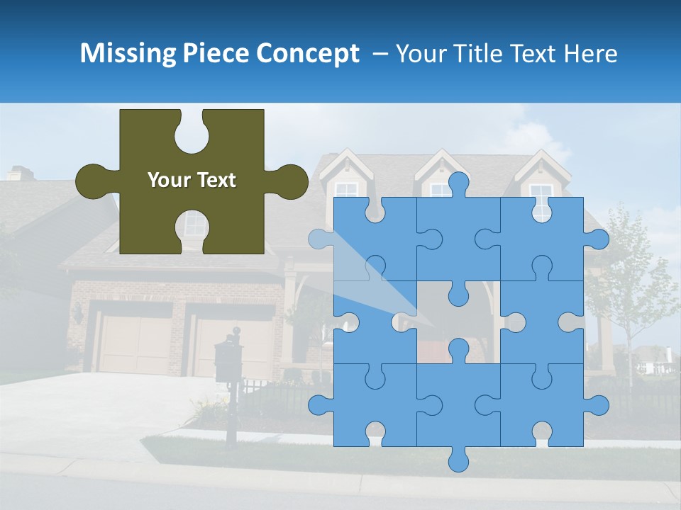 A House With A Gate And A Mailbox In Front Of It PowerPoint Template