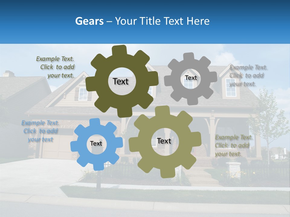 A House With A Gate And A Mailbox In Front Of It PowerPoint Template