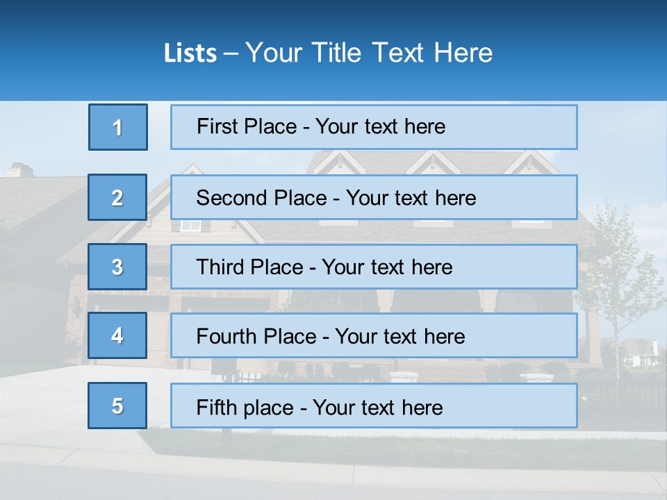 A House With A Gate And A Mailbox In Front Of It PowerPoint Template