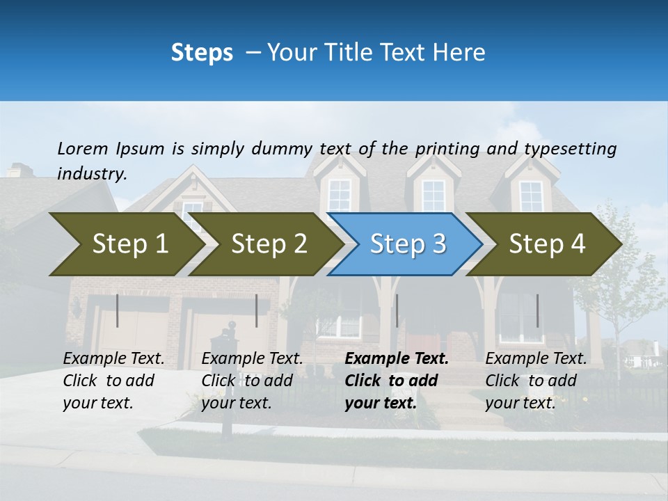 A House With A Gate And A Mailbox In Front Of It PowerPoint Template