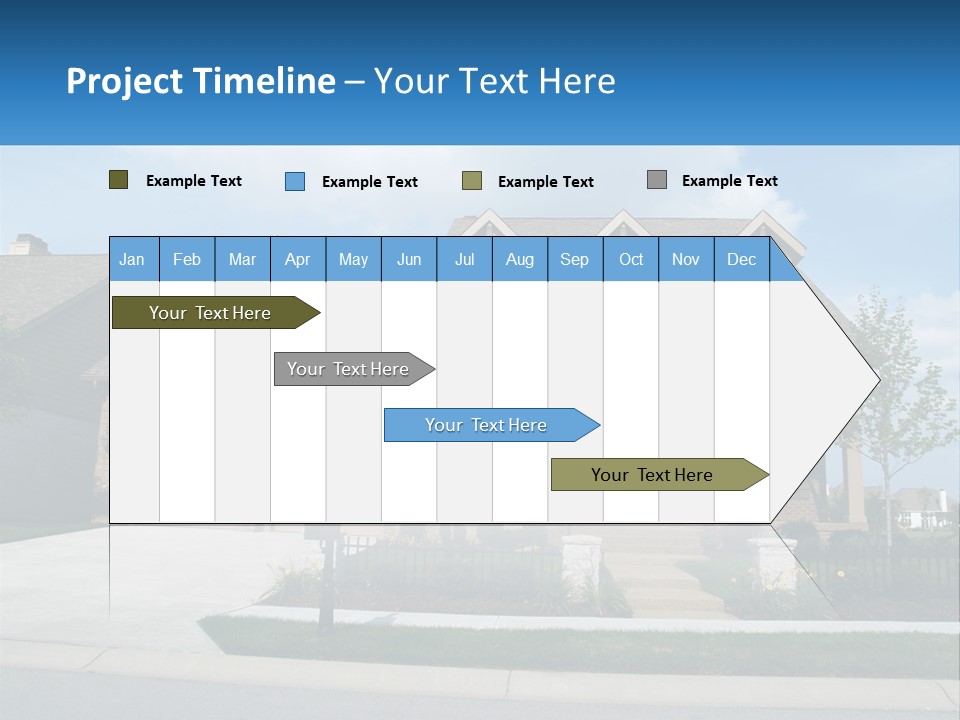 A House With A Gate And A Mailbox In Front Of It PowerPoint Template