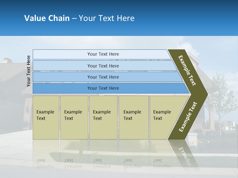 A House With A Gate And A Mailbox In Front Of It PowerPoint Template
