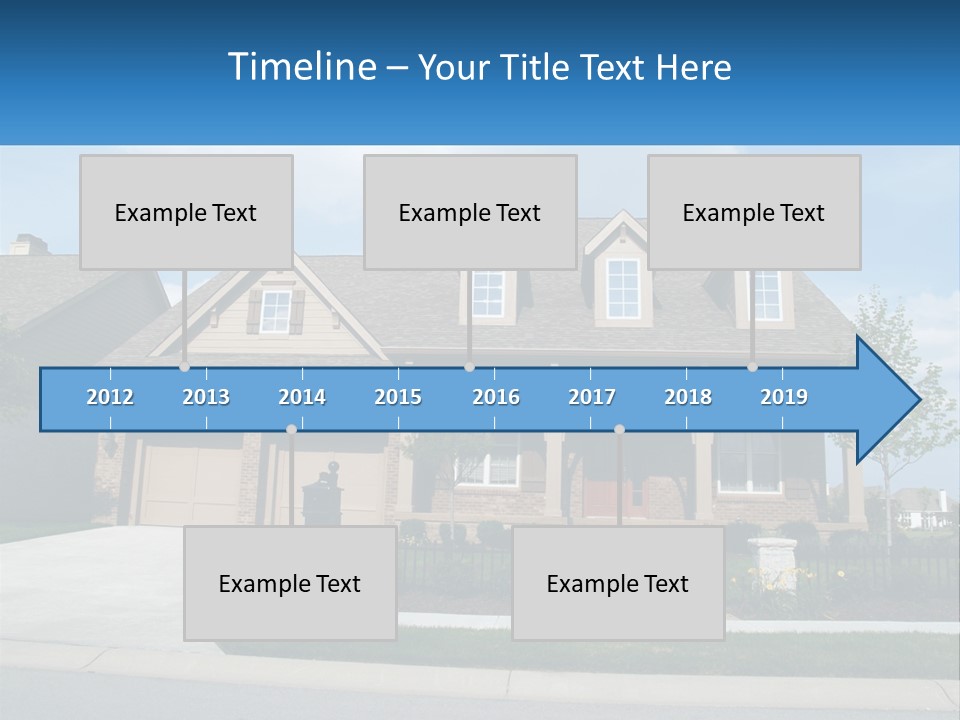 A House With A Gate And A Mailbox In Front Of It PowerPoint Template