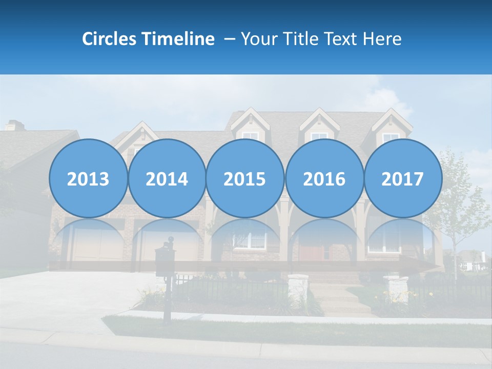 A House With A Gate And A Mailbox In Front Of It PowerPoint Template