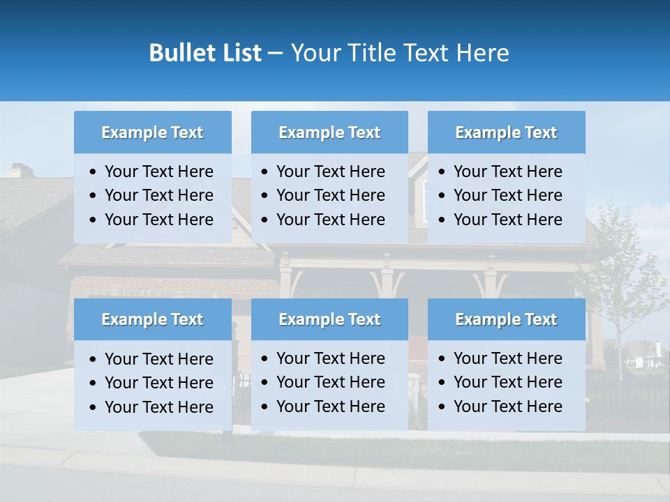 A House With A Gate And A Mailbox In Front Of It PowerPoint Template