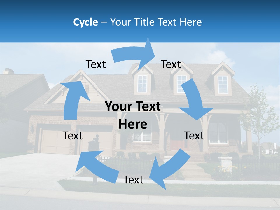 A House With A Gate And A Mailbox In Front Of It PowerPoint Template