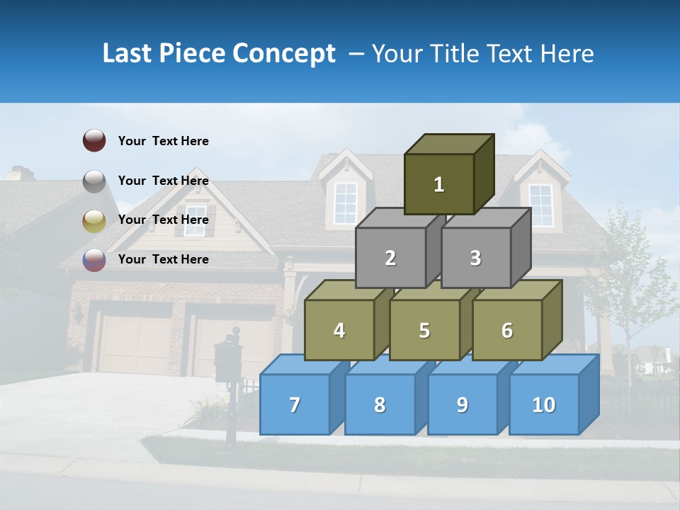 A House With A Gate And A Mailbox In Front Of It PowerPoint Template