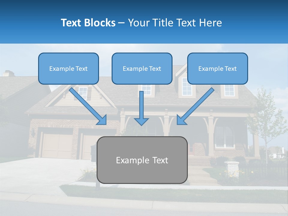 A House With A Gate And A Mailbox In Front Of It PowerPoint Template
