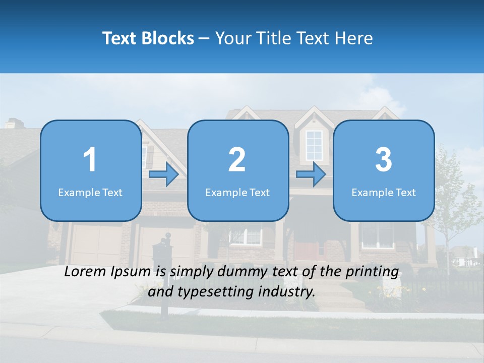 A House With A Gate And A Mailbox In Front Of It PowerPoint Template