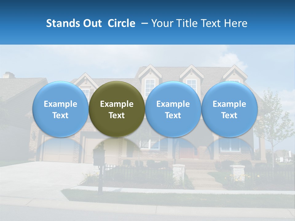 A House With A Gate And A Mailbox In Front Of It PowerPoint Template