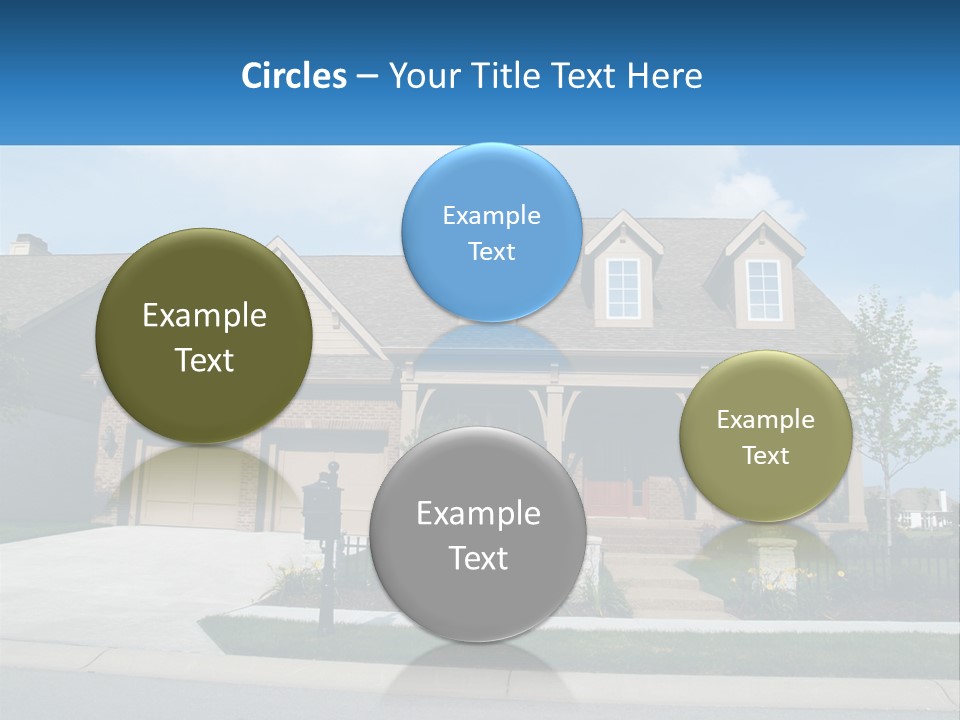 A House With A Gate And A Mailbox In Front Of It PowerPoint Template
