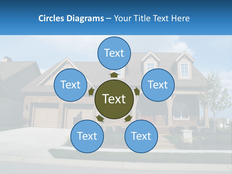 A House With A Gate And A Mailbox In Front Of It PowerPoint Template