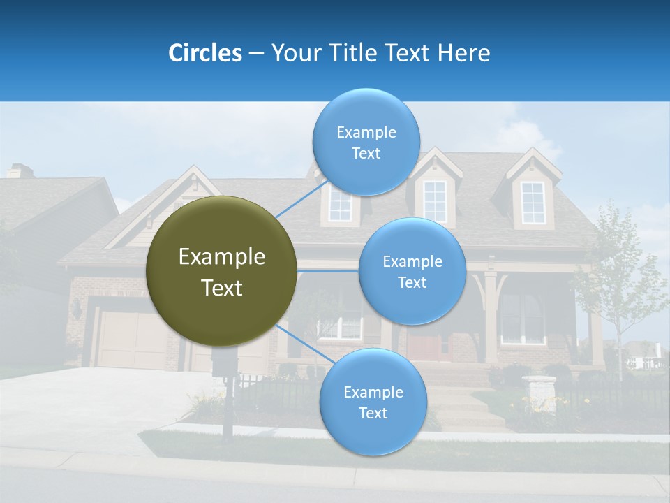 A House With A Gate And A Mailbox In Front Of It PowerPoint Template