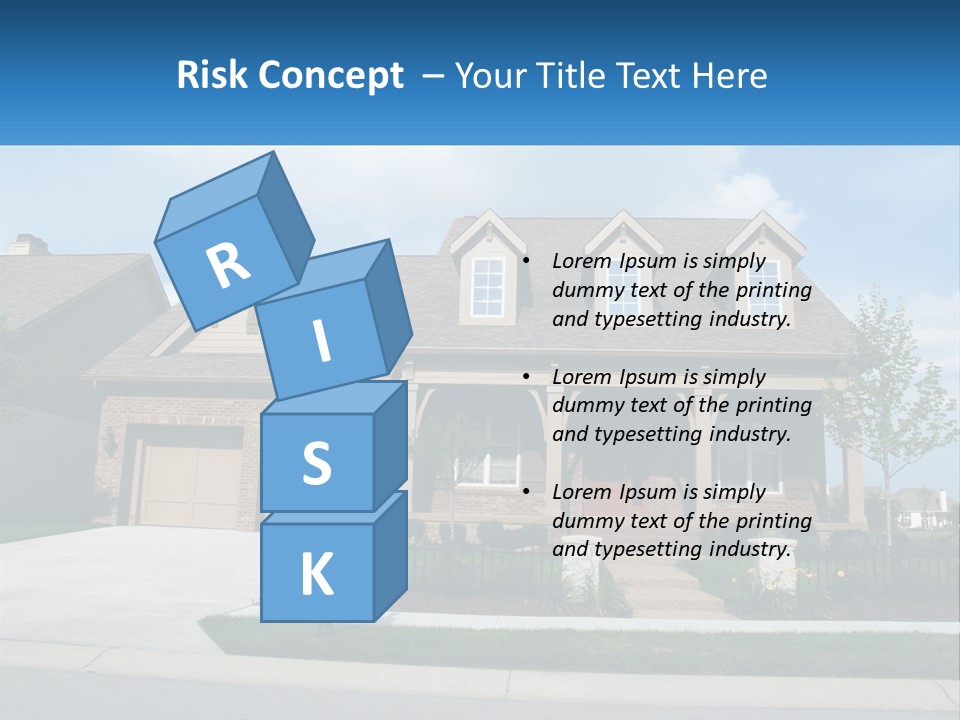 A House With A Gate And A Mailbox In Front Of It PowerPoint Template