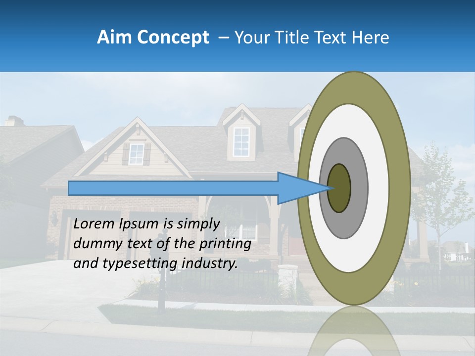 A House With A Gate And A Mailbox In Front Of It PowerPoint Template