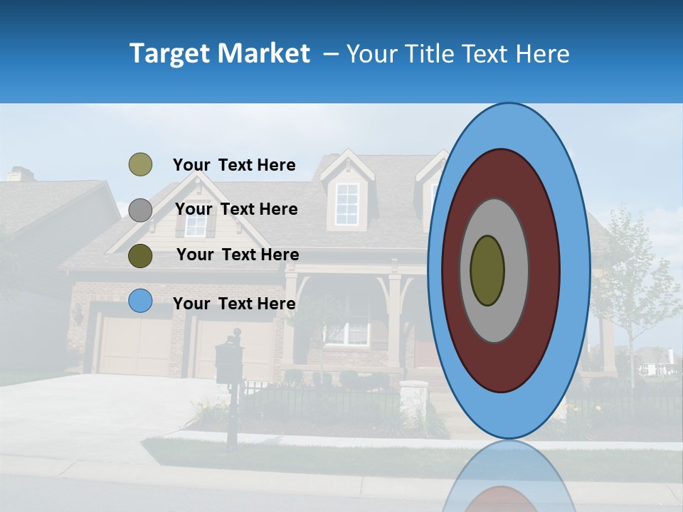 A House With A Gate And A Mailbox In Front Of It PowerPoint Template