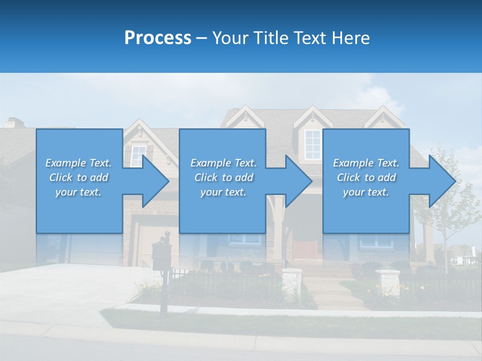 A House With A Gate And A Mailbox In Front Of It PowerPoint Template