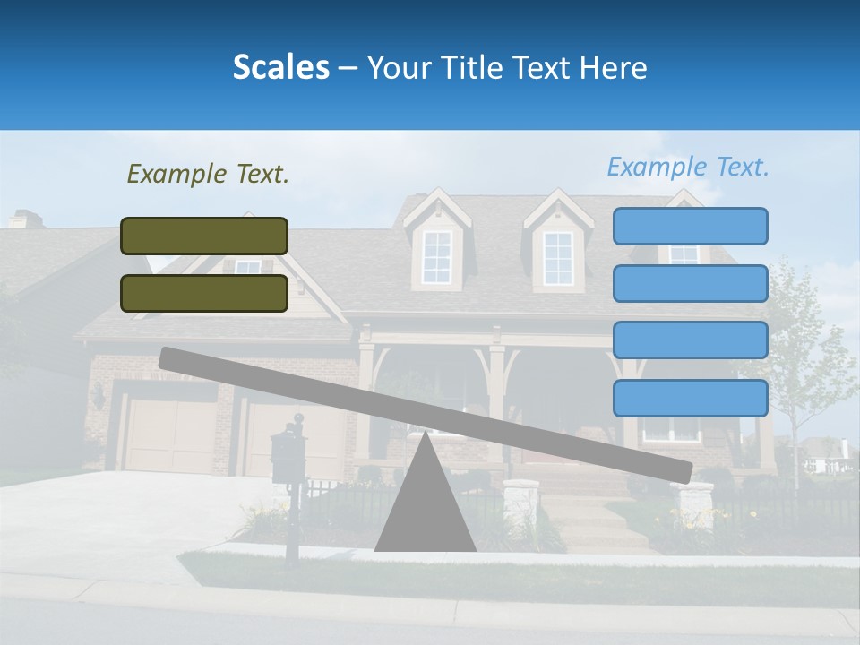 A House With A Gate And A Mailbox In Front Of It PowerPoint Template