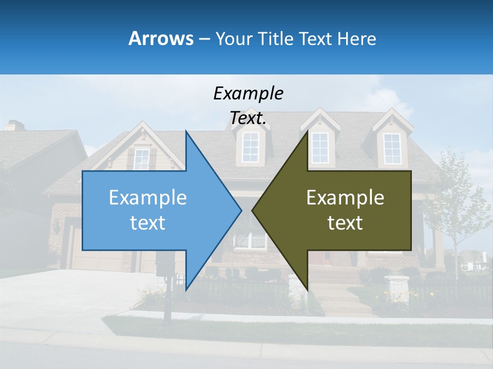 A House With A Gate And A Mailbox In Front Of It PowerPoint Template