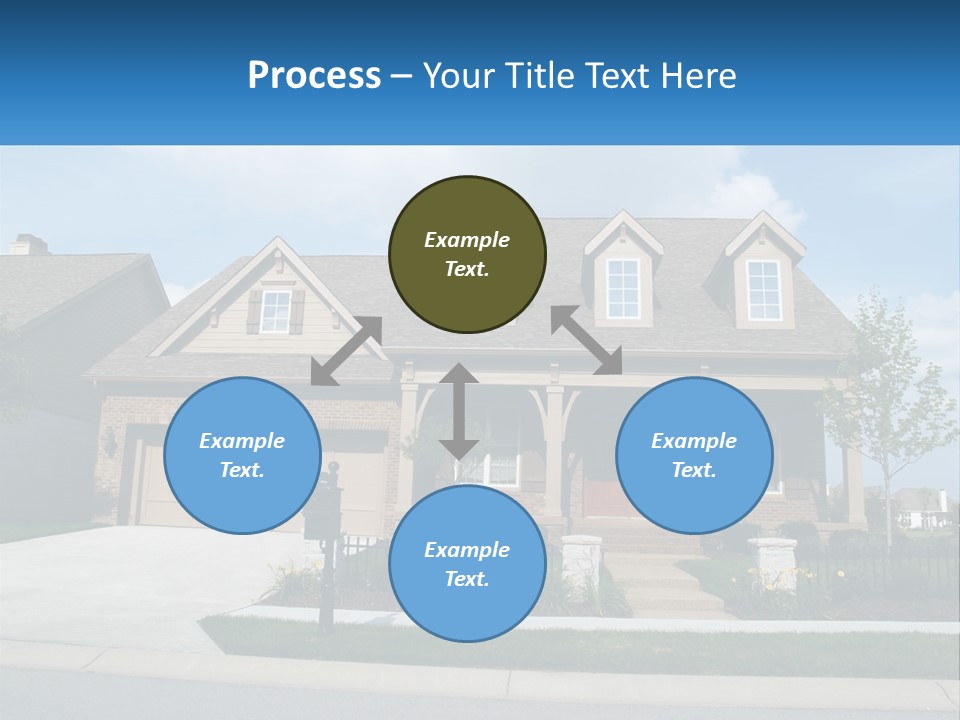 A House With A Gate And A Mailbox In Front Of It PowerPoint Template