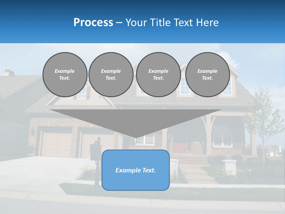 A House With A Gate And A Mailbox In Front Of It PowerPoint Template