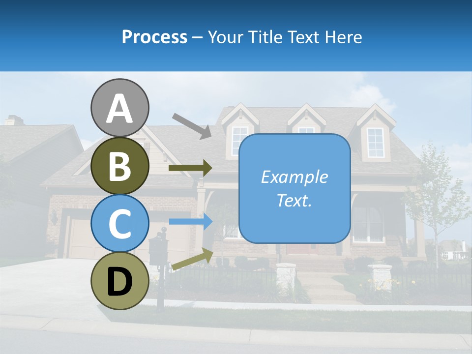A House With A Gate And A Mailbox In Front Of It PowerPoint Template