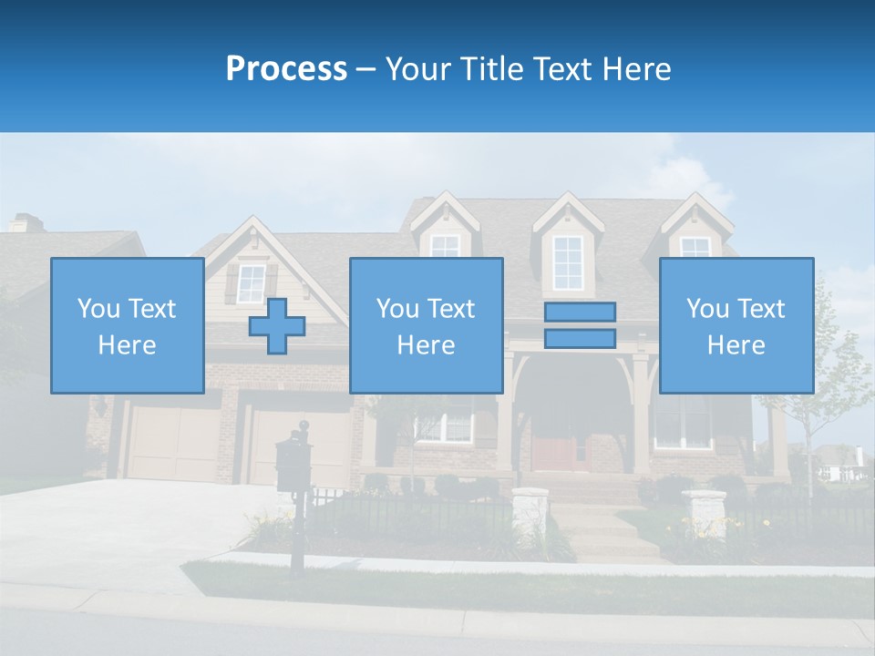 A House With A Gate And A Mailbox In Front Of It PowerPoint Template
